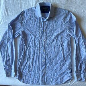Scotch & soda button down shirt. Side medium regular made with stretch